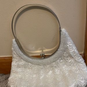 Off white evening purse